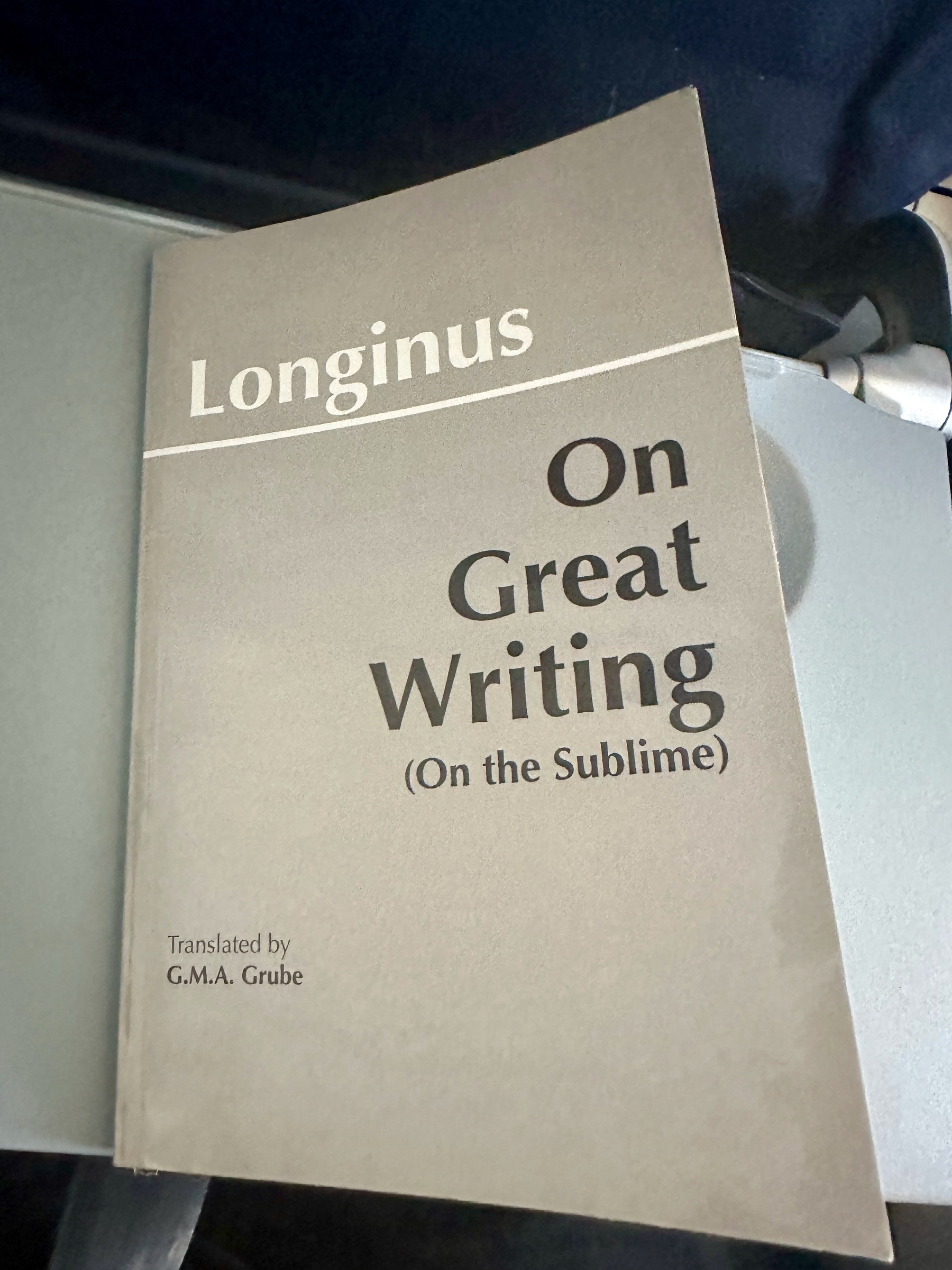 Front cover of the book &quot;On Great Writing&quot; by Longinus.